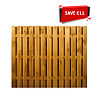 Hit & Miss Fence Panel – Round Top 6x6 (1.8m x 1.8m)