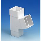 Kalsi Square Flow White 112d Downpipe  Y-Branch