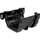 Kalsi Ogee Black Gutter Union Bracket (Krown Profile)