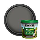 Ronseal One Coat Shed & Fence Charcoal Grey 5L