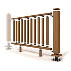 Duradek Brown Decking Handrail System 1.8m Complete Kit