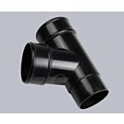 Kalsi Half-Round Black 112d Downpipe Y-Branch