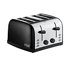 Russell Hobbs Stainless Steel 4 Sl Toaster Black