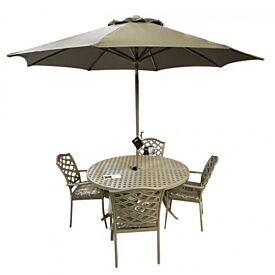 Beaumont 4 Seater Round Garden Furniture Set