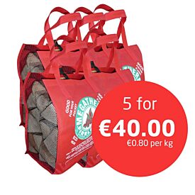 Beech Log Carry (Red) Bags 10kg