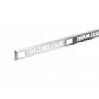 Homelux Silver Effect Straight Edge Tile Trim 8mm x 2.5m