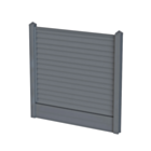 Satus Fence Standard Bullet Nose Infill Panel Pack of 5 1780 x 315mm Merlin Grey
