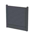 Satus Fence Standard Bullet Nose Infill Panel Pack of 5 1780 x 315mm Anthracite Grey