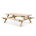 Wooden Picnic Bench with Parasol Hole – 1.8m Outdoor Garden Table Set