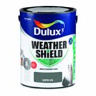 Dulux Weathershield Smooth Masonry Paint Merlin 5L