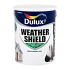 Dulux Weathershield Smooth Masonry Paint Brilliant White 5L