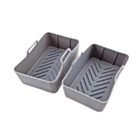 Reusable Rectangular Silicone Air Fryer Liners 2 Pack
